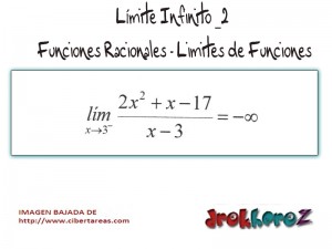 Limite Infinito  Funciones Racionales Limites de funciones Calculo Diferencial