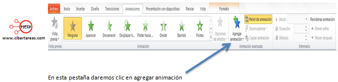 Resultado de imagen para barra de power point de animaciones 2010