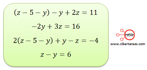 Ecuaciones simultaneas de tres por tres con solución o sin solución 2