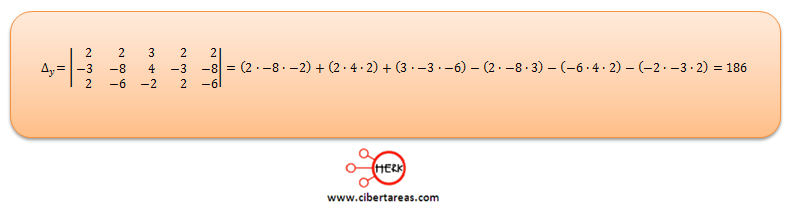 Ecuaciones simultaneas de tres por tres con solución o sin solución ejemplo 3