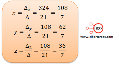 Ecuaciones simultaneas de tres por tres con solución o sin solución ejemplo 5