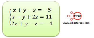 Ecuaciones simultaneas de tres por tres con solución o sin solución