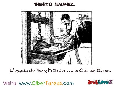 Llegada de Benito Juarez a la Cd. de Oaxaca-Benito Juarez