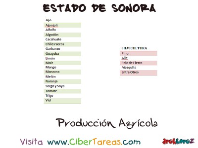 Produccion Agricola - Estado de Sonora