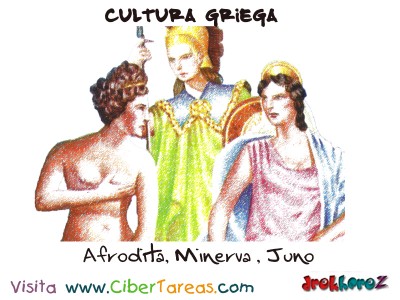 Afrodita, Minerva y Juno - Cultura Griega