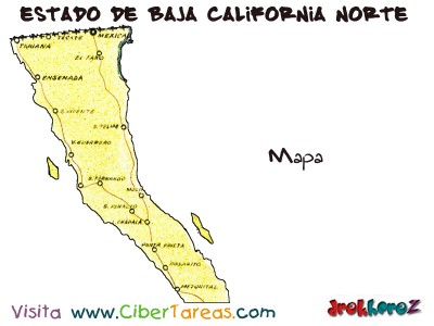 Mapa - Estado de Baja California Norte