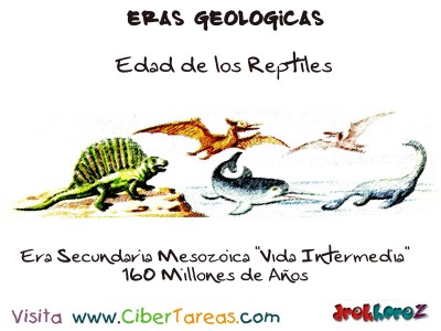 Era Secundaria mesozoica edad de los reptiles - Eras Geologicas