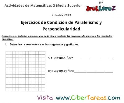 Captura de Ejercicios de Condicion de Paralelismo y Perpendicularidad -actividades de matematicas 3 media superior