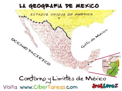 Contorno y Limites de Mexico La Geografia de Mexico