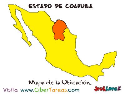 Mapa de la Ubicacion Estado de Coahuila