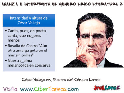 Cesar Vallejo en forma del gernero lirico Analiza e Interpreta el Genero Lirico en Literatura