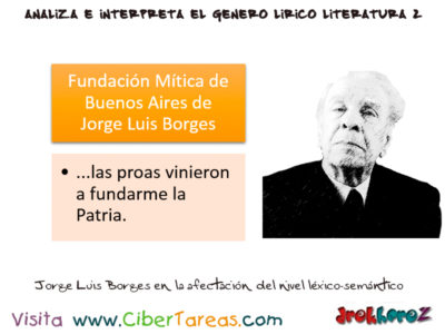Jorge Luis Borges Metonimia del nivel lexico semantico Analiza e Interpreta el Genero Lirico en Literatura