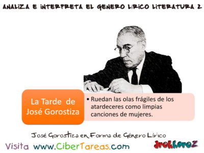 Jose Gorostiza en la Forma del genero lirico Analiza e Interpreta el Genero Lirico en Literatura