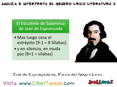 Jose de Espronceda en forma dell gernero lirico Analiza e Interpreta el Genero Lirico en Literatura