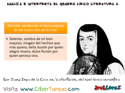 Sor Juana Ines de la Cruz Antitesis o contraste del nivel lexico semantico Analiza e Interpreta el Genero Lirico en Literatura