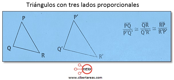 triangulos con tres lados proporcionales