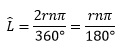 formula para calcular la longitud de arco de una circunferencia