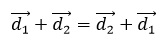 como se expresa la propiedad conmutatica de la suma de vectores