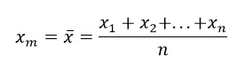 formula promedio media aritmetica fisica