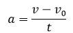 formula para calcular la magnitud de la aceleracion