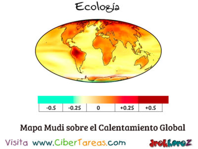 Mapa Mundi Sobre el Calentamiento Global en la Educacion Ambiental Ecologia