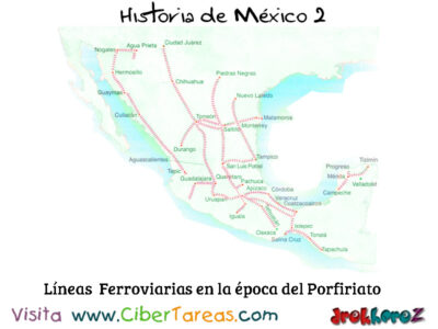 Lineas Ferroviarias en la epoca del Porfiriato Historia de Mexico