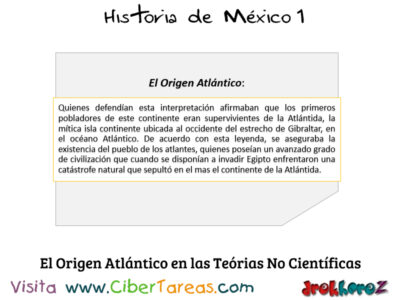 El Origen Bíblico, Fenicio y Atlántico en Teorías No Científicas – Historia de México 1 2
