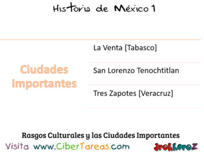 Rasgos Culturales de los Olmecas – Historia de México 1 0